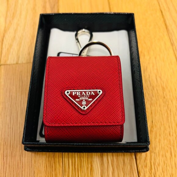 Brand new item PRADA AirPods case, with triangular logo and Saffiano leather - Picture 1 of 16